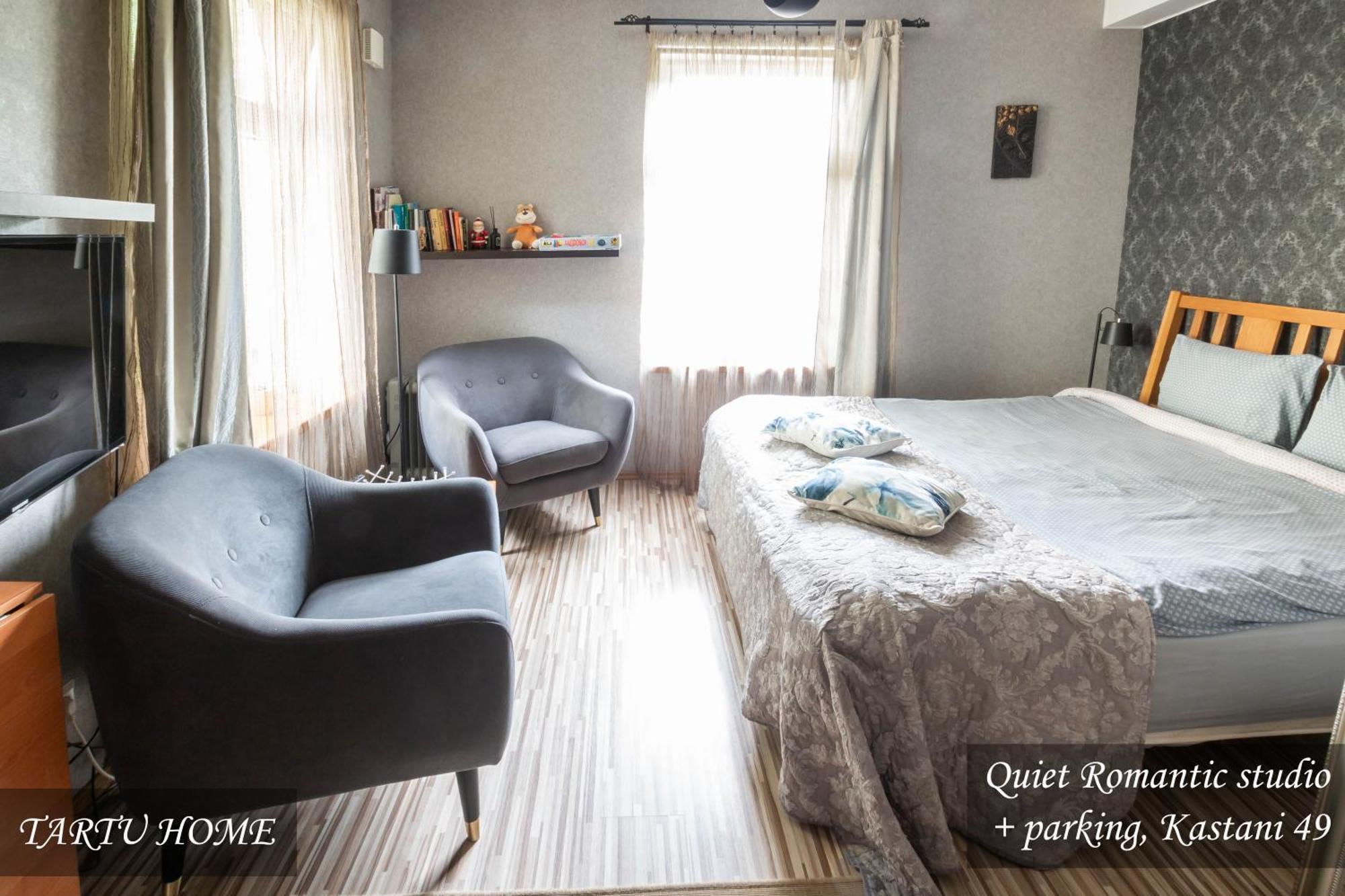 Quiet Romantic Studio Plus Parking, Tartu Home Bagian luar foto